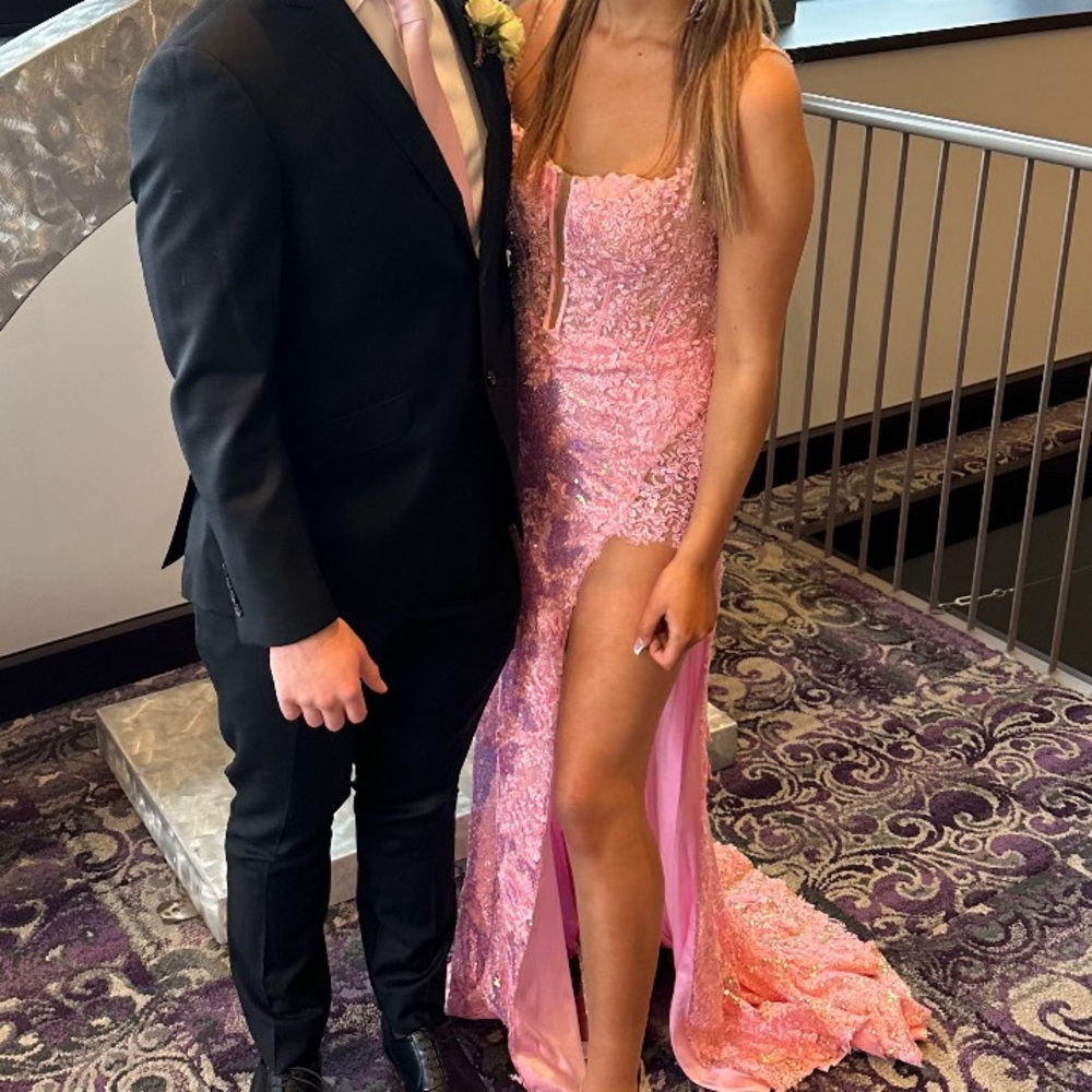Sherri Hill worn ONCE still has tags on Sheri Hill website $650 with tax $700 .